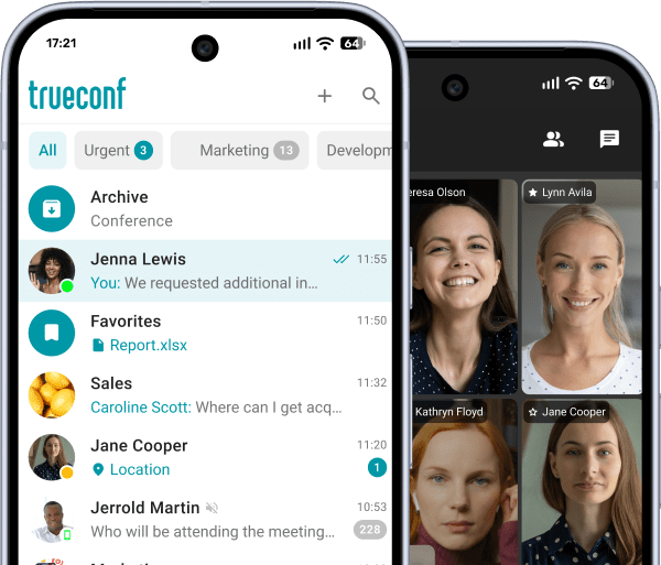 Experience the power of TrueConf video conferencing app for Android right away