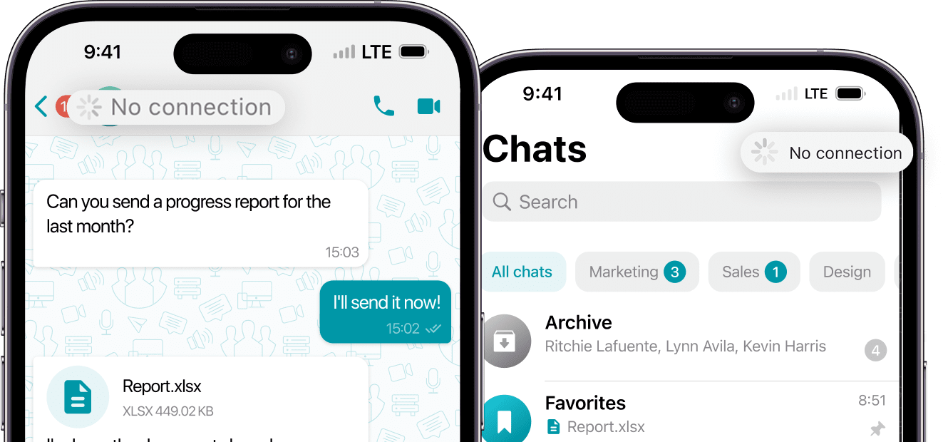 Offline Access to Communications in the TrueConf app for iOS