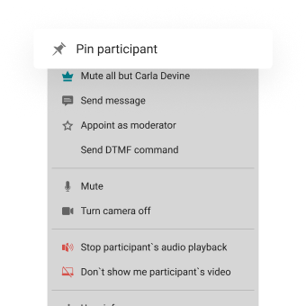 Smart Meeting participant controls