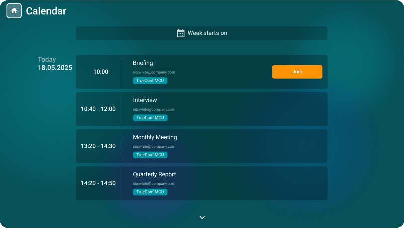 Upcoming Events Calendar