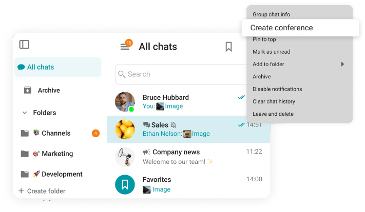 Group and Personal Chats