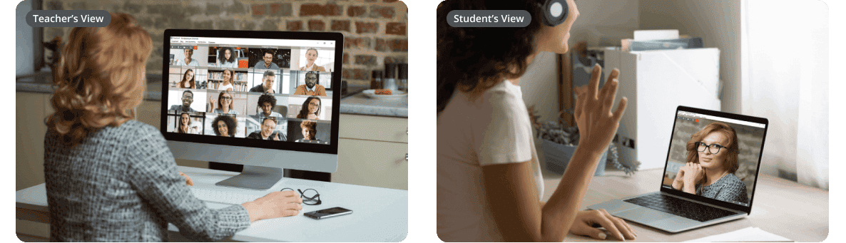 Online video lecture interface